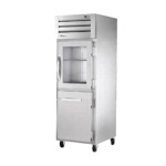 True STG1R-1HG/1HS-HC - Refrigerator, one-section, (1) glass & (1) solid half doors